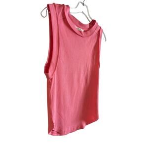 Free People We The Free Kate Ribbed stretch Tank top in Pink Size Large NWOT